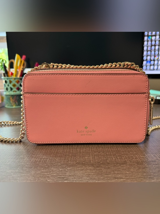 kate spade Handbags - Kate Spade used pink leather chain crossbody bag